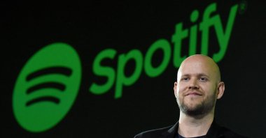 Daniel Ek, CEO of Swedish music streaming service Spotify, poses for photographers at a press conference in Tokyo, Japan, Sept. 29, 2016. (AFP Photo)