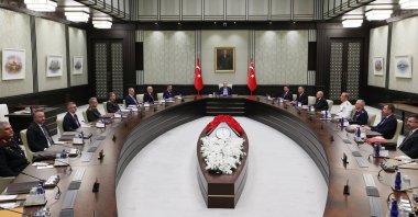President Recep Tayyip Erdoğan chairs the MGK meeting in Ankara, Sept. 30, 2025. (AA Photo)