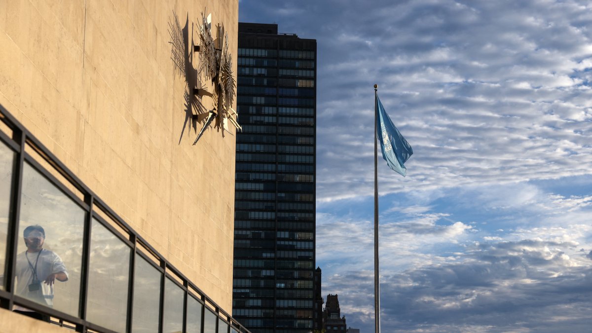 The United Nations flag flutters during the 80th U.N. Nations General Assembly outside their headquarter, New York City, U.S., Sept. 26, 2025. (Reuters Photo)