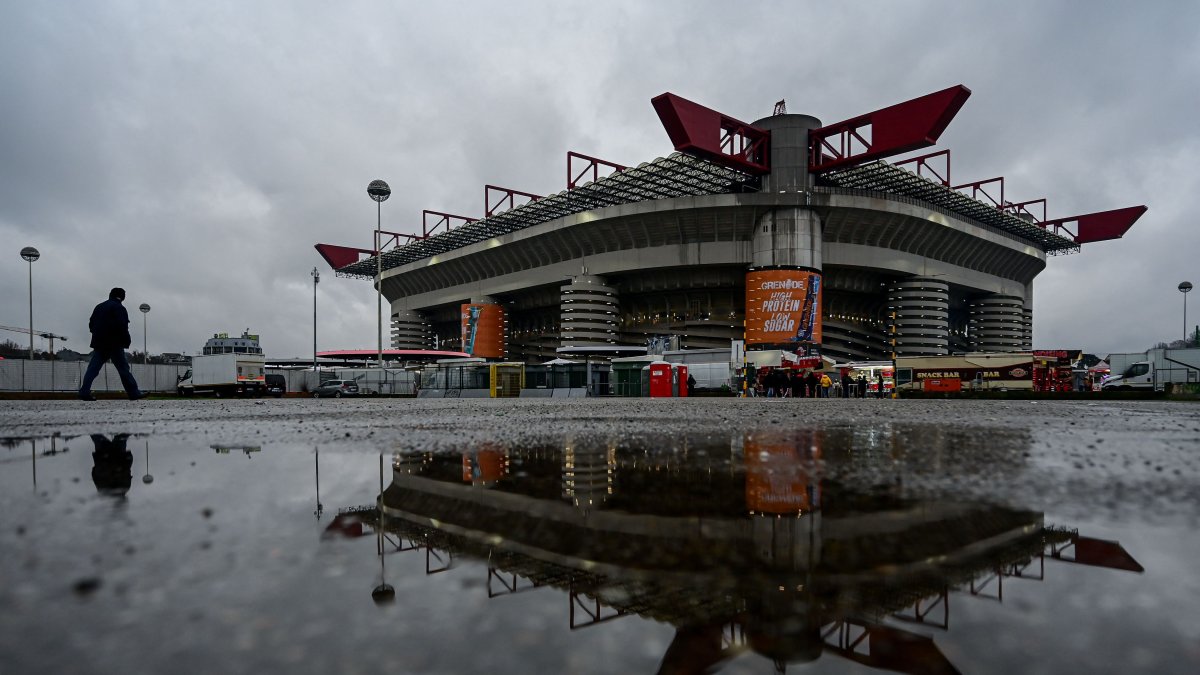 A general view of the stadium before the Italian Serie A football match between AC Milan and Parma at the San Siro Stadium, Milan, Italy, Jan. 26, 2025. (AFP Photo)