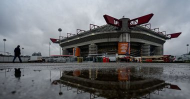A general view of the stadium before the Italian Serie A football match between AC Milan and Parma at the San Siro Stadium, Milan, Italy, Jan. 26, 2025. (AFP Photo)