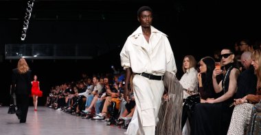 Models present creations from the Spring/Summer 2026 collection by British designer Stella McCartney during the Paris Fashion Week, Paris, France, Sept. 30, 2025. (EPA Photo)