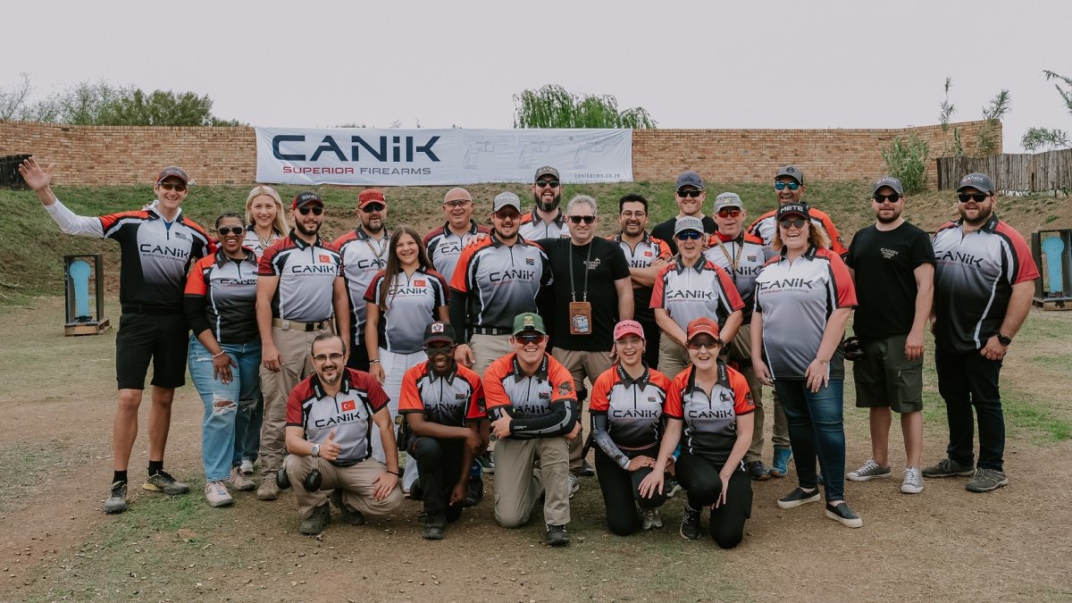 CANiK Shooting Team players pose for a photo at the 2025 IPSC Handgun World Shoot, Stilfontein, South Africa, Sept. 28, 2028. (DHA Photo)