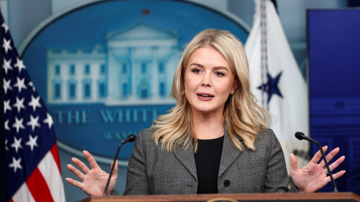 White House Press Secretary Karoline Leavitt speaks during a press briefing in Washington, D.C., U.S., Oct. 1, 2025. (Reuters Photo)