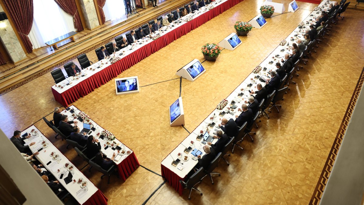 The terror-free Türkiye commission is seen convening at Parliament, Ankara, Türkiye, Oct. 2, 2025. (AA Photo)