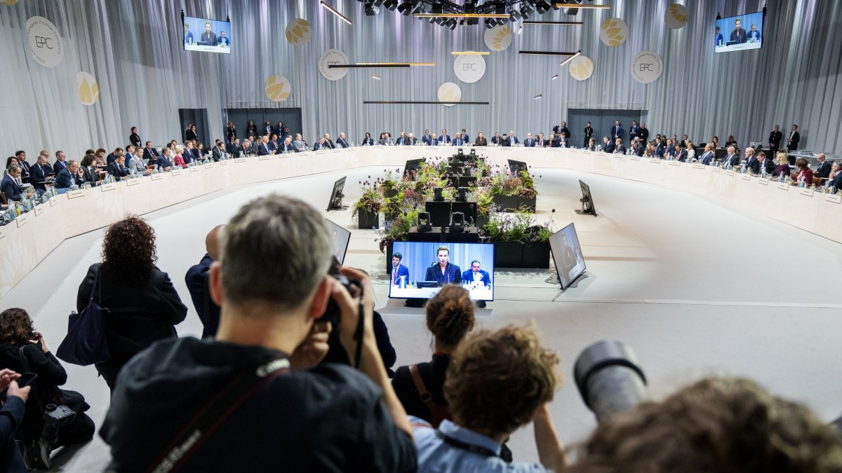 A general view during the 7th meeting of the European Political Community (EPC) in Copenhagen, Denmark, Oct. 2, 2025. (EPA Photo)