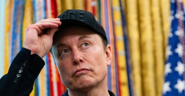 Elon Musk looks on during a news conference with U.S. President Donald Trump in the Oval Office of the White House, Washington, U.S., May 30, 2025. (AFP Photo)