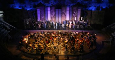 Opera artists perform &quot;Turandot&quot; at the Aspendos Opera and Ballet Festival, Antalya, southern Türkiye, Sept. 28, 2025. (AA Photo)