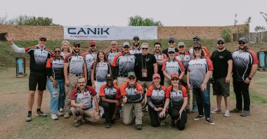 CANiK Shooting Team players pose for a photo at the 2025 IPSC Handgun World Shoot, Stilfontein, South Africa, Sept. 28, 2028. (DHA Photo)