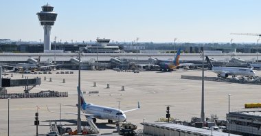 A view of the airport in Munich, Germany, Oct. 3, 2025. (Reuters Photo)