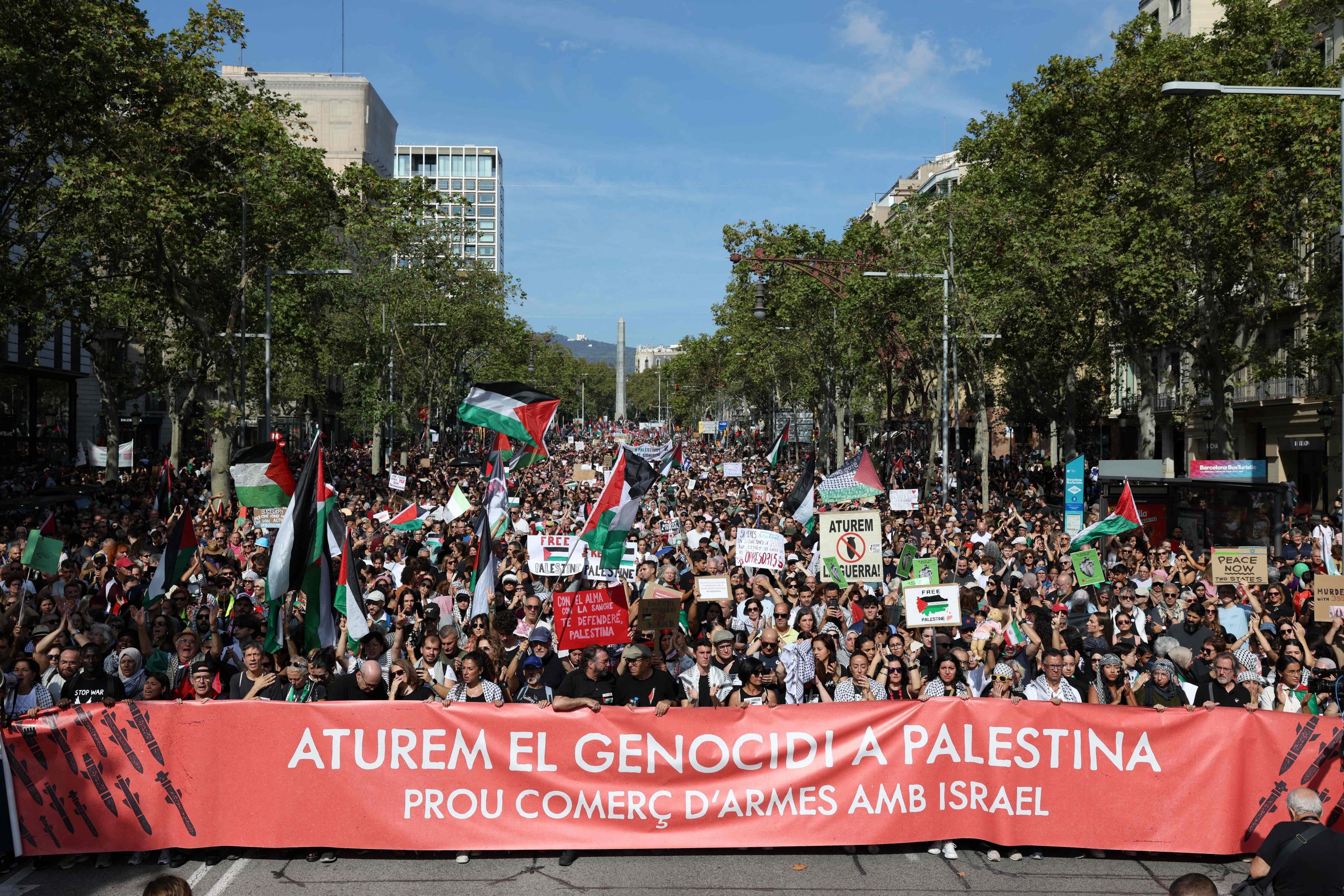 Thousands rally in Barcelona as southern Europe protests Israel’s Gaza war