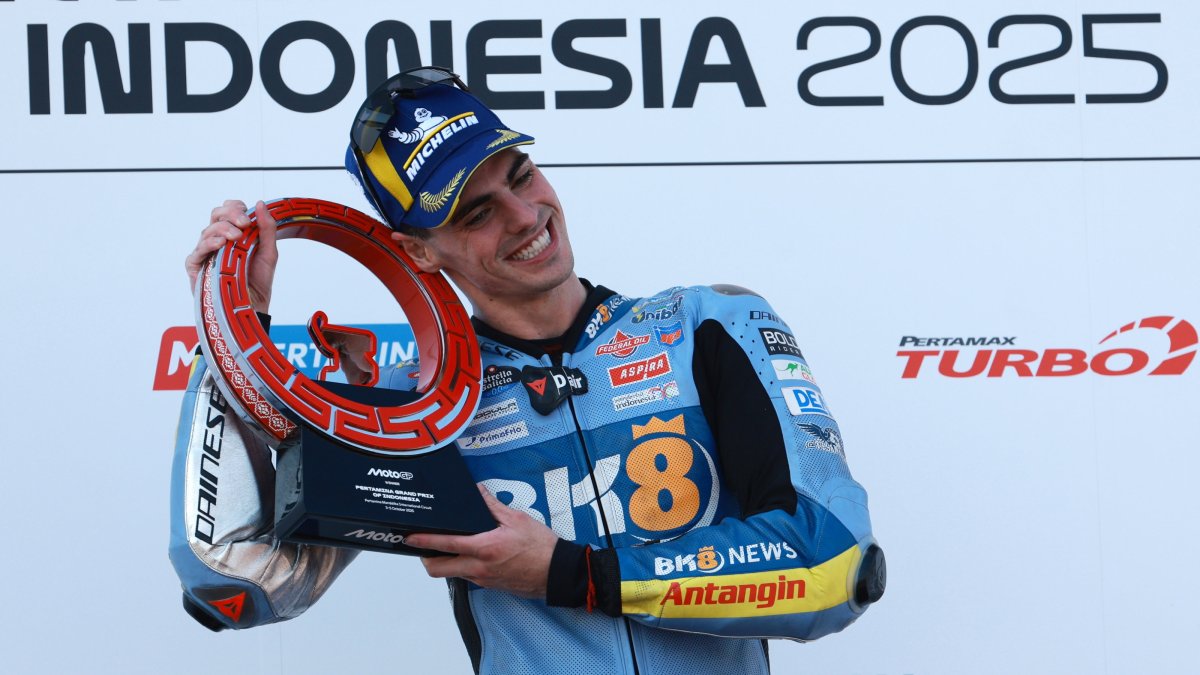 Aldeguer gets 1st career win at Indonesia GP after Marquez crash