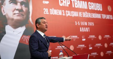 Republican People’s Party (CHP) Chair Özgür Özel speaks at an event, Bolu, northern Türkiye, Oct. 4, 2025. (AA Photo)