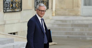Minister for Economy and Finances Bruno Le Maire leaves the weekly cabinet meeting at the Elysee Presidential Palace in Paris, France, May 15, 2024. (AFP Photo)