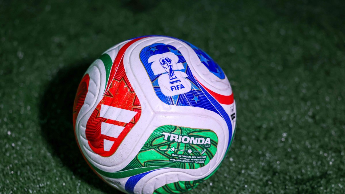 The 2026 FIFA Men&#039;s World Cup match ball &quot;Trionda,&quot; is pictured during its unveiling, New York, U.S., Oct. 2, 2025. (AFP Photo)