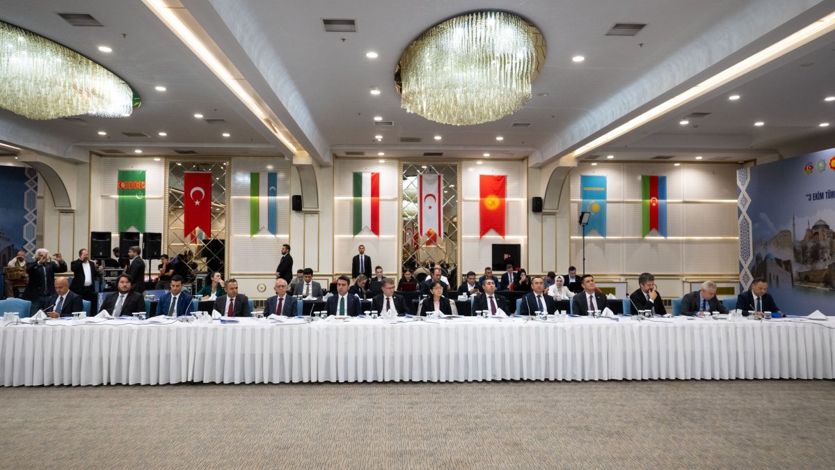AK Party deputy chair and head of Relations with Turkic States, Kürşad Zorlu, is seen at the Turkic States Cooperation Day program, Ankara, Türkiye, Oct. 3, 2025. (AA Photo)