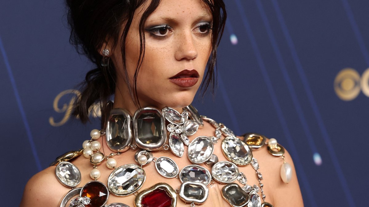 U.S. actress Jenna Ortega arrives for the 77th Primetime Emmy Awards at the Peacock Theater, LA Live, Los Angeles, U.S., Sept. 14, 2025. (AFP Photo)