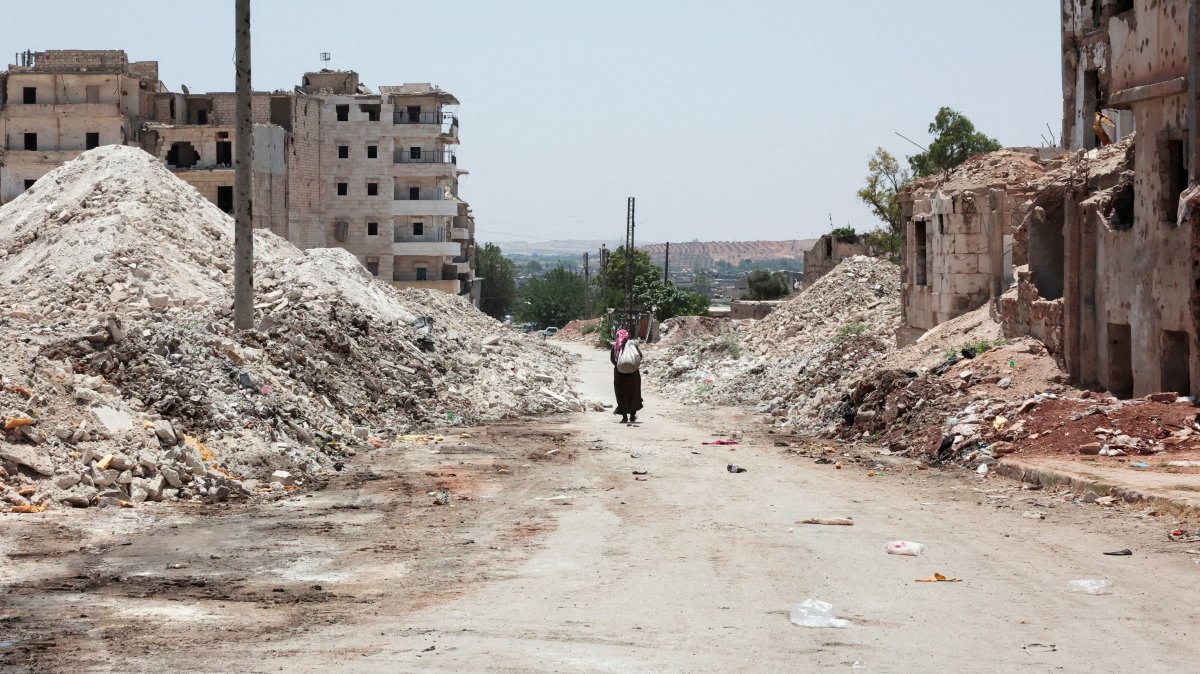 A man walks through the destruction in the city of Aleppo, Syria, June 23, 2025. (Reuters File Photo)