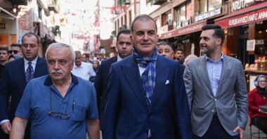 AK Party spokesperson Ömer Çelik is seen during "Century of Türkiye" meetings, Üsküdar district, Istanbul, Türkiye, Sept.25, 2025 (AA Photo)