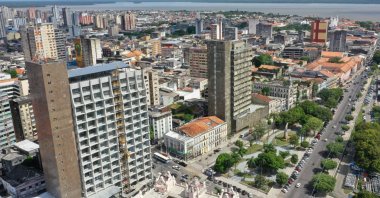 A drone view shows a hotel under construction ahead of the COP30 climate summit, Belem, Brazil, July 16, 2025. (Reuters Photo)