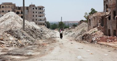 A man walks through the destruction in the city of Aleppo, Syria, June 23, 2025. (Reuters File Photo)