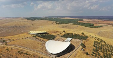 An aerial view of the archaeological site Göbeklitepe, Şanlıurfa, Türkiye, Sept. 18, 2024. (AA Photo)