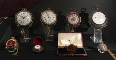 Historic clocks displayed at Topkapı Palace’s Clock Museum, Istanbul, Türkiye, Oct. 7, 2025. (AA Photo)