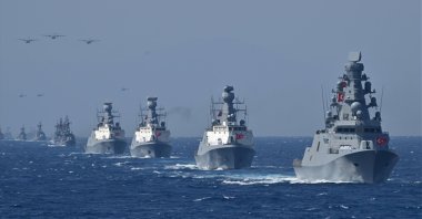 A view of a drill conducted by Turkish Naval Forces, which departed from Akyazı, Muğla, Türkiye, May 11, 2024. (AA Photo)