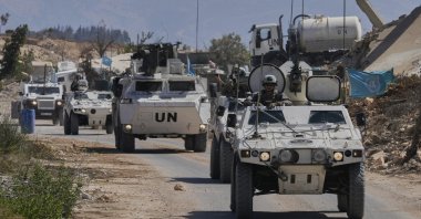 French U.N. peacekeepers patrol the Lebanese-Israeli border in the village of Houla, southern Lebanon, Wednesday, Aug. 20, 2025. (AP File Photo)