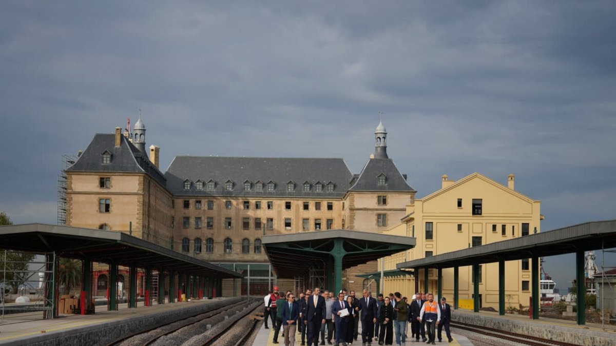 Haydarpaşa Station goes under restoration to preserve its historic architecture, Istanbul, Türkiye, Oct. 9, 2025. (AA Photo)