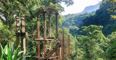 Undated photo of Las Pozas, a surrealist garden constructed in the middle of a jungle, Xilitla, Mexico. (Getty Images Photo)
