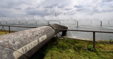 A view of the Russian-controlled Zaporizhzhia nuclear power plant in southern Ukraine, June 15, 2023. (AFP Photo)