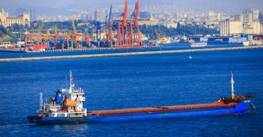 A cargo freight ship passes through the Bosporus, Istanbul, Türkiye, July 30, 2016. (Shutterstock Photo)