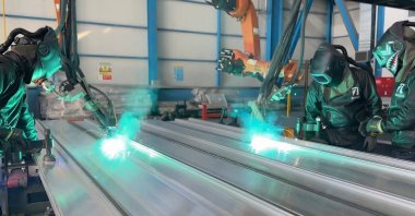 Workers are seen at a factory in the central province of Sivas, Türkiye, Dec. 16, 2024. (AA Photo)