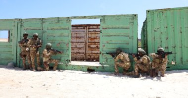 Somali soldiers are seen during training given by the Turkish Armed Forces, Mogadishu, Somalia, Oct. 8, 2025 (AA Photo)