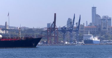 A general view of the Port of Haydarpaşa, Istanbul, Türkiye, April 9, 2024. (EPA Photo)
