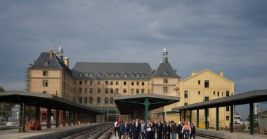 Haydarpaşa Station goes under restoration to preserve its historic architecture, Istanbul, Türkiye, Oct. 9, 2025. (AA Photo)