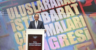 MIT chief Ibrahim Kalın delivers remarks at the opening of the “International Intelligence Studies Congress” organized by the National Intelligence Academy, Oct. 10, 2025. (AA Photo)