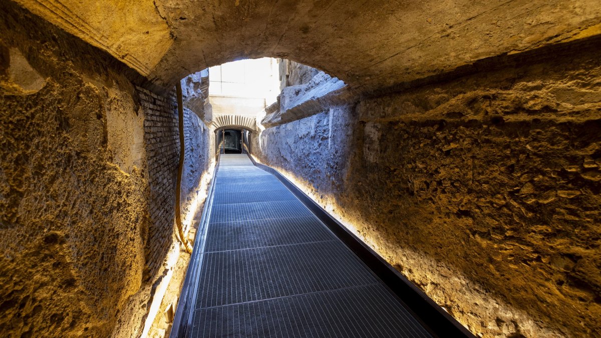 The &quot;Passageway of Emperor Commodus&quot; (&quot;Passaggio di Commodo&quot;) is seen at the Colosseum Archaeological Park in Rome, Italy, Oct. 7, 2025. (EPA Photo)