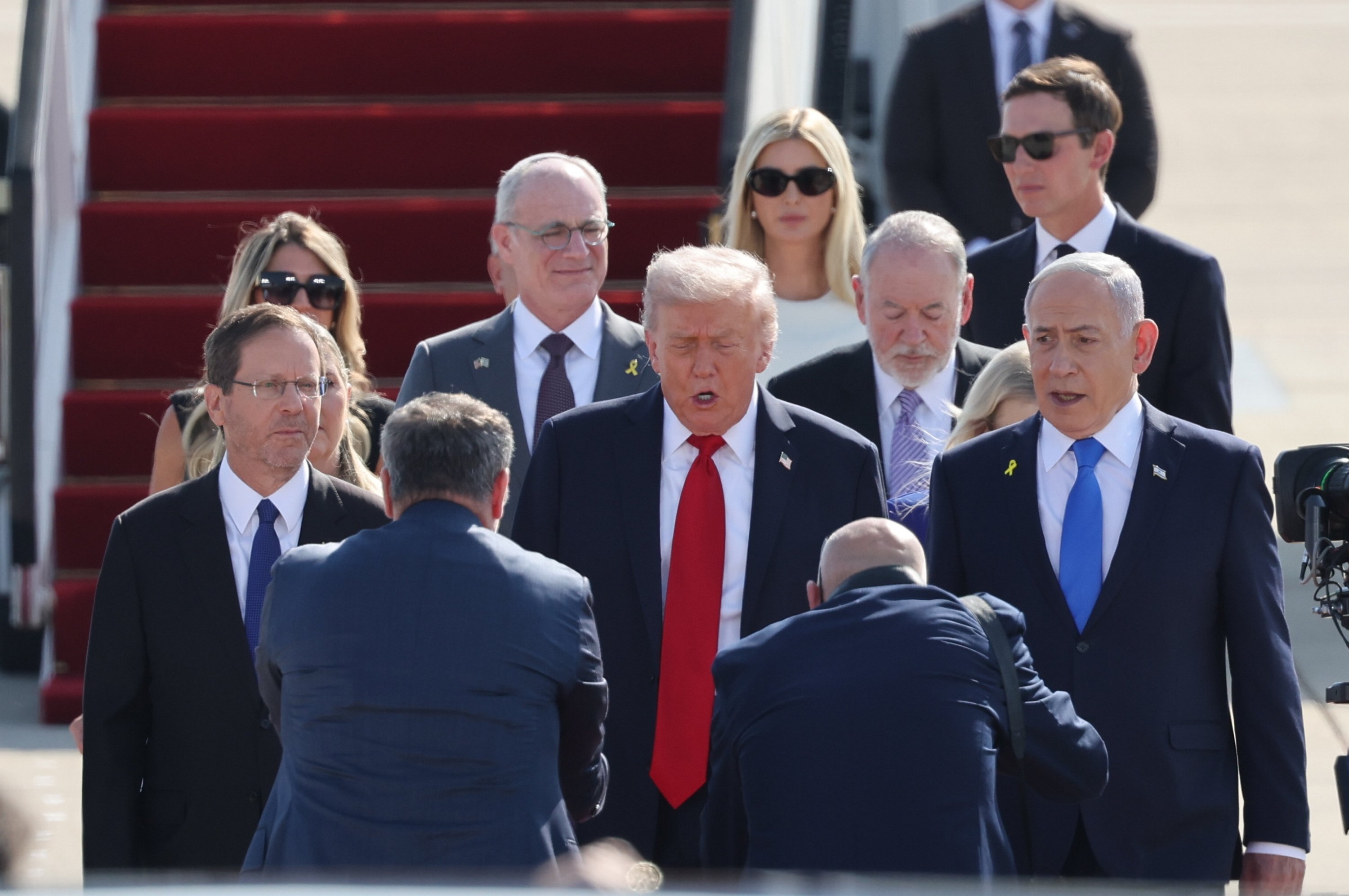 Trump arrives in Israel to tout Gaza cease-fire