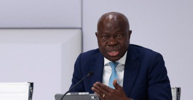 Gilbert Houngbo, International Labour Organization (ILO) Director-General, attends a press conference titled &amp;quot;Financing sustainable and inclusive social development&amp;quot;, during the 4th International Conference on Financing for Development, in Seville, Spain, July 1, 2025. (Reuters Photo)