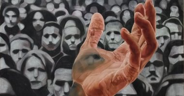 An artwork from the "A Futile Passion" exhibition in Istanbul. (Courtesy of Burçe Saraçoğlu)