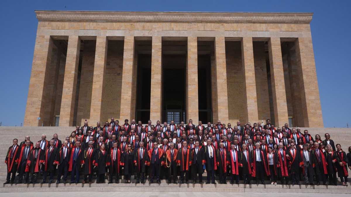 The Supreme Court’s newly appointed prosecutors visit the Mausoleum of Atatürk, Ankara, Türkiye, June 5, 2024. (AA Photo)