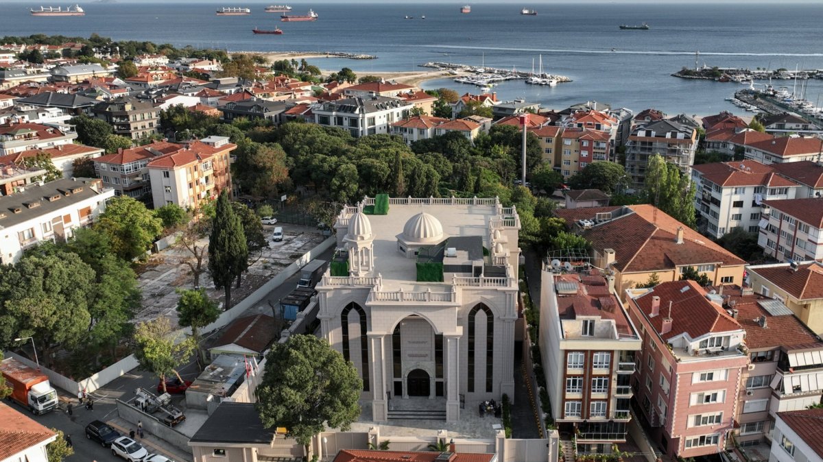 An aerial view of the Mor Efrem Syriac Ancient Orthodox Church, Yeşilköy, Istanbul, Türkiye, Oct. 4, 2023. (AA Photo)