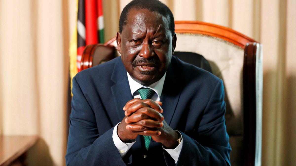 Raila Odinga, Kenya&#039;s former Prime Minister, speaks during an interview in Nairobi, Kenya, Feb. 18, 2021. (Reuters Photo)