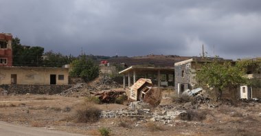 The villages of Biracem and Biraka, densely populated by Syrian Circassians, located about 3 kilometers from the Israeli border, have been almost entirely emptied of their population due to intensive Israeli patrols and the deployment of military bases in the area. (AA Photo)