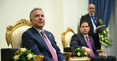 White House Special Envoy to the Middle East Steve Witkoff and U.S. Secretary of State Marco Rubio attend a meeting between Donald Trump and Egypt&#039;s President Abdel Fattah el-Sissi at a summit on Gaza in Sharm el-Sheikh, Oct. 13, 2025. (AFP Photo)
