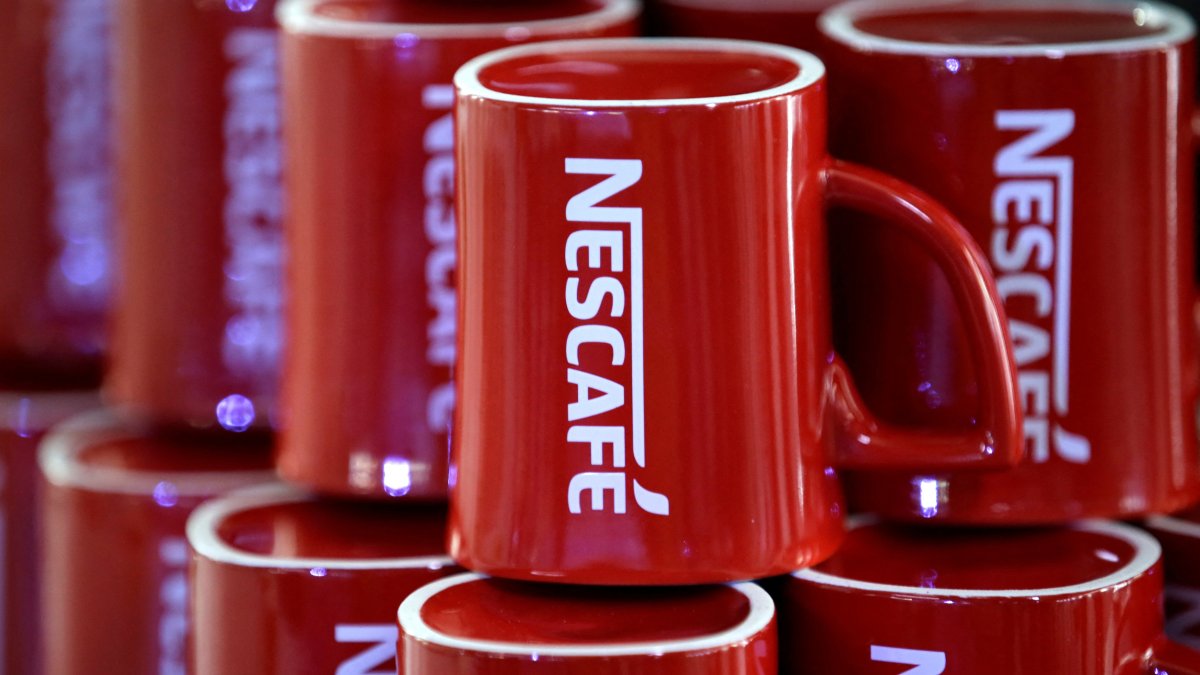 Nescafe cups are seen at Nestle R&amp;D Center in Beijing, China, March 25, 2019. (Reuters Photo)