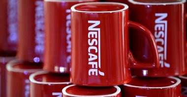 Nescafe cups are seen at Nestle R&amp;D Center in Beijing, China, March 25, 2019. (Reuters Photo)