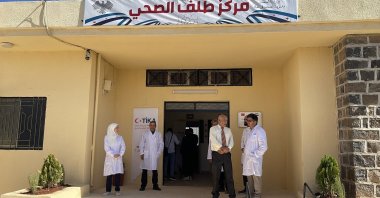 An exterior view of the newly opened Turkish Cooperation and Coordination Agency (TIKA) health center serving local residents, Hama, Syria, Oct. 15, 2025. (AA Photo)